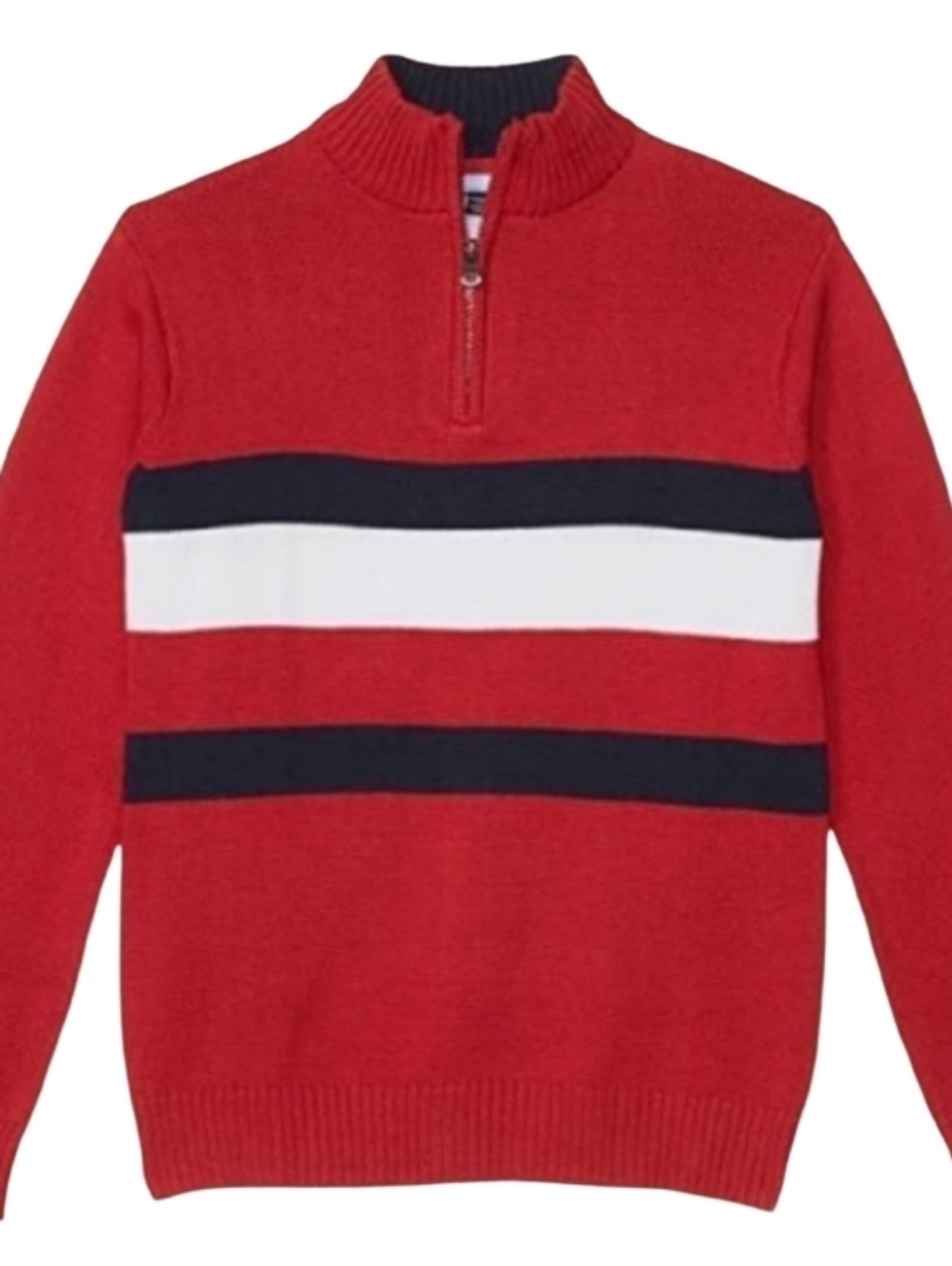 NEW! TOMMY HILFIGER Big Kids' John Quarter Zip Sweater XL.